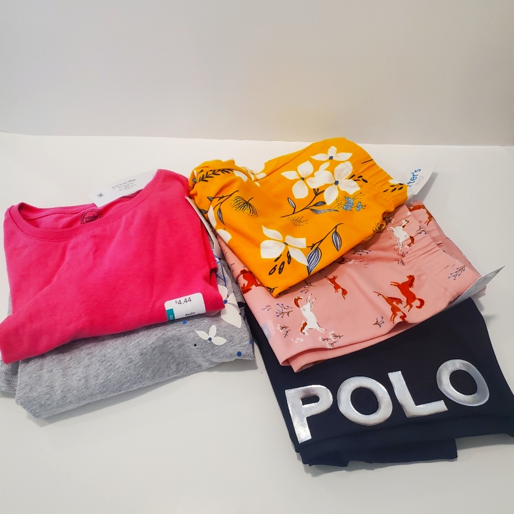 Girl Shirts & Pants Bundle Carter's and Polo.